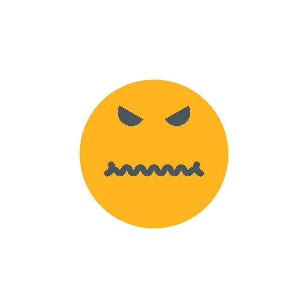 可爱的表情，愤怒的脸图标图片下载