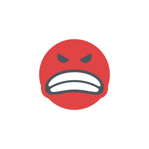 可爱的表情，愤怒的脸图标图片下载