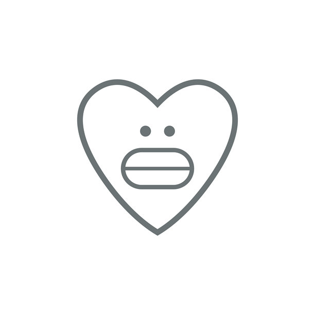 不同心情的心形表情符号图标图片下载