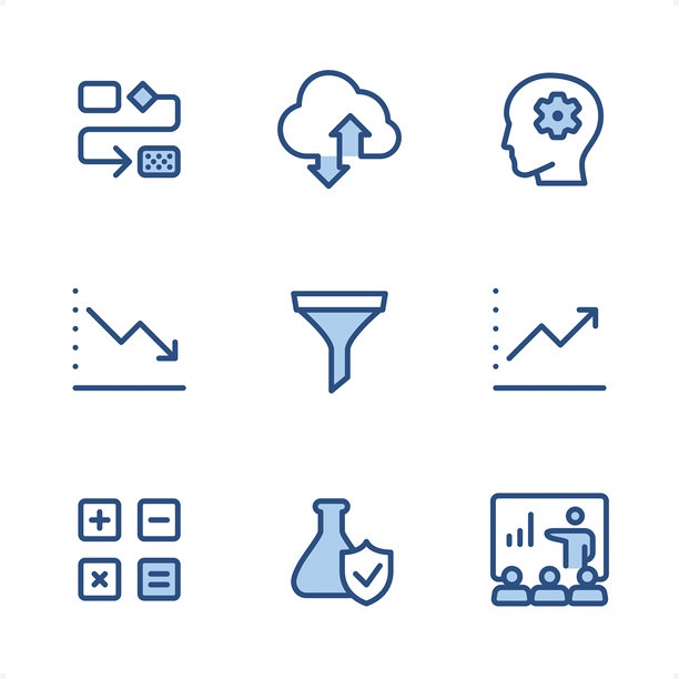 数据分析-完美像素蓝色图标图片下载