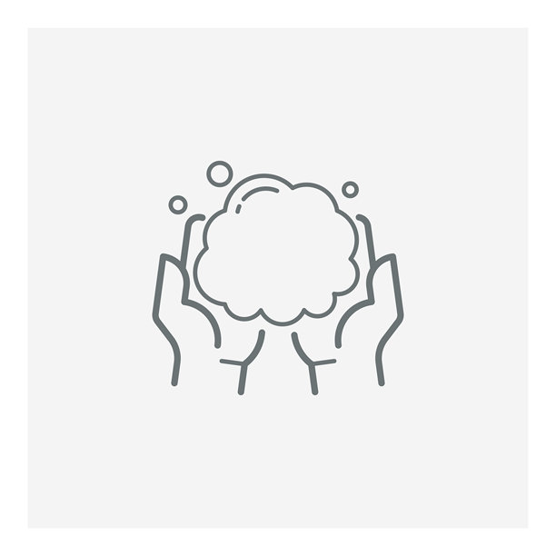 手部清洁矢量细线图标图片下载