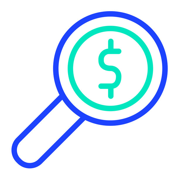 放大镜矢量图标设计插画图片下载