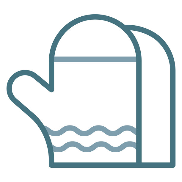 滑雪手套矢量图标图片下载