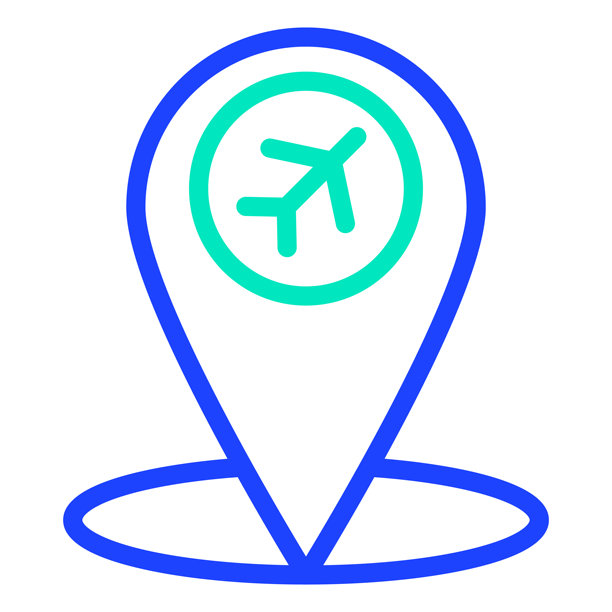 机场位置矢量图图标设计插画图片下载