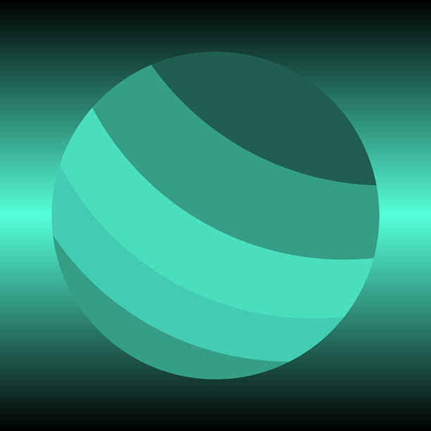 抽象的绿色渐变球体插画。图片下载