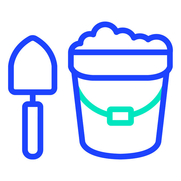 沙滩桶矢量图标设计插画图片下载