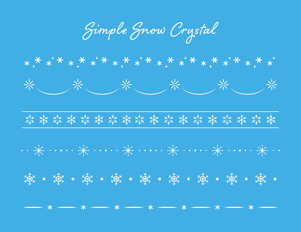 雪花 简约线条素材 冬季图片下载