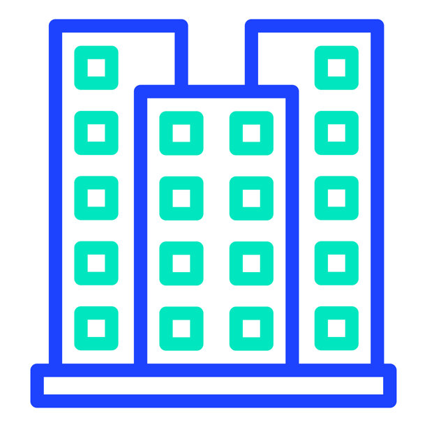 摩天大楼矢量图标设计插画图片下载