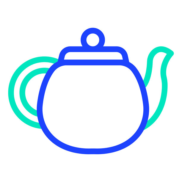 茶壶矢量图标设计插画图片下载