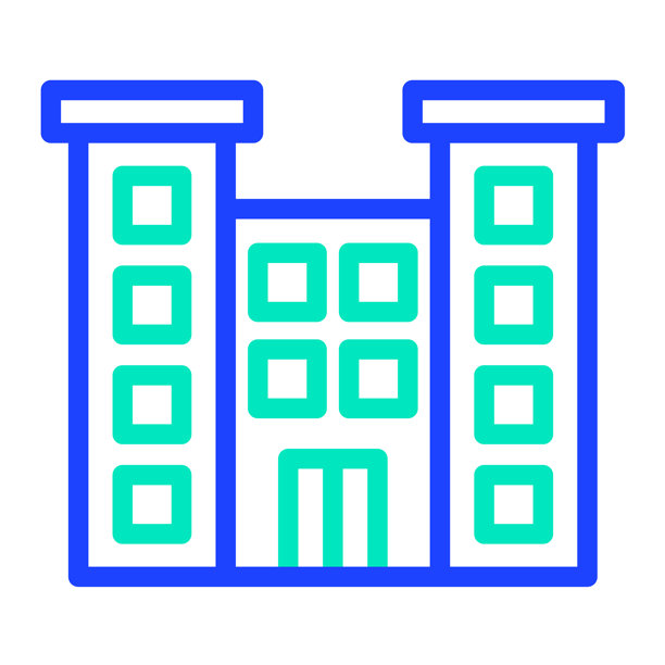 建筑矢量图标设计插画图片下载