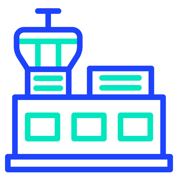 机场矢量图标设计插画图片下载