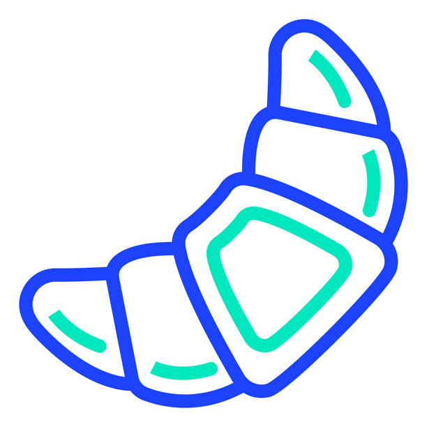 羊角面包矢量图标设计插画图片下载