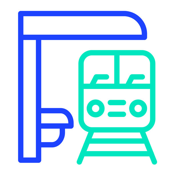 火车平台矢量图标设计插画图片下载