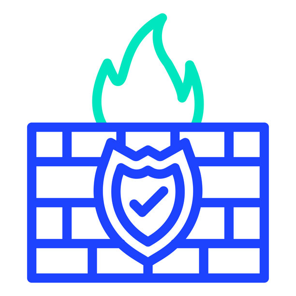 防火墙矢量图标设计插画图片下载