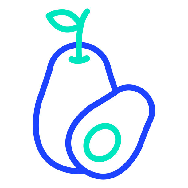 牛油果矢量图标设计插画图片下载