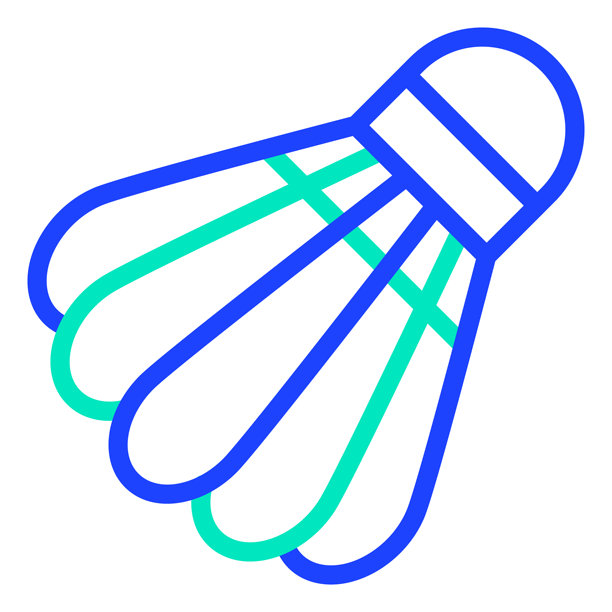 羽毛球矢量图标设计插画图片下载