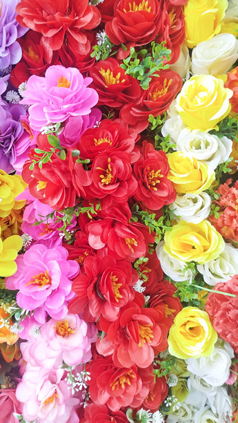 玫瑰，人造花卉的设计师构图，复古风格的花卉背景图片下载