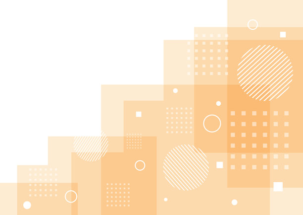 橙色几何背景，留有白色空间，矢量插画图片下载