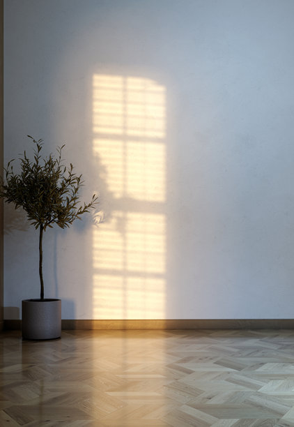 宽敞奢华的现代明亮室内设计，客厅样板房插画，3D渲染图图片下载