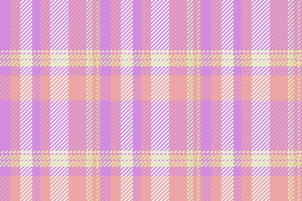 线性织物矢量图案，奢华苏格兰格子纹理纺织品。浅色和紫色背景的格纹，职业背景检查无缝图案。图片下载