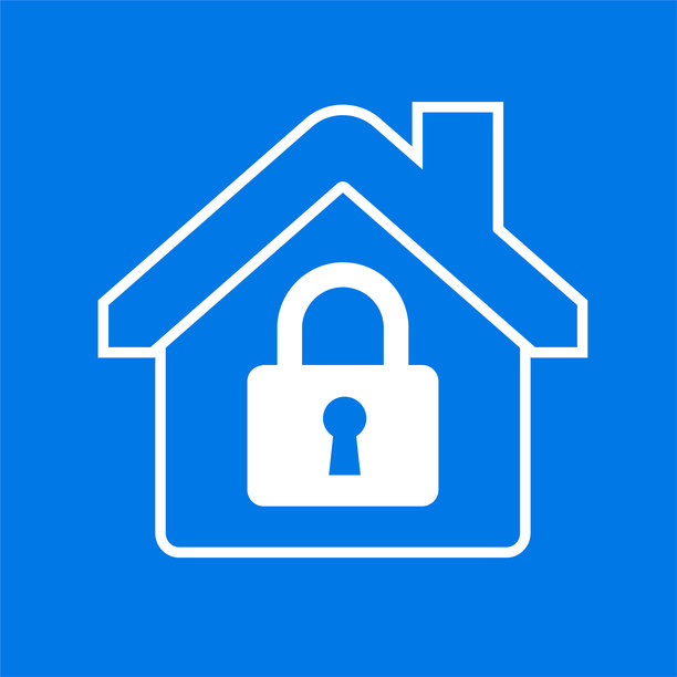 已锁定的安全房屋图标图片下载