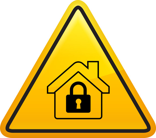已锁定的安全房屋图标图片下载