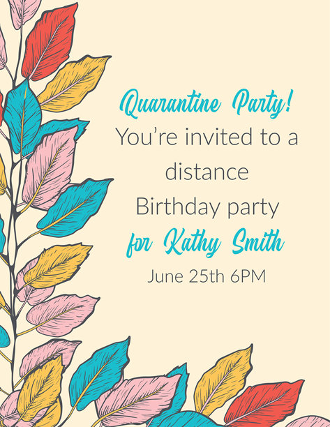 隔离派对植物叶子边框图片下载