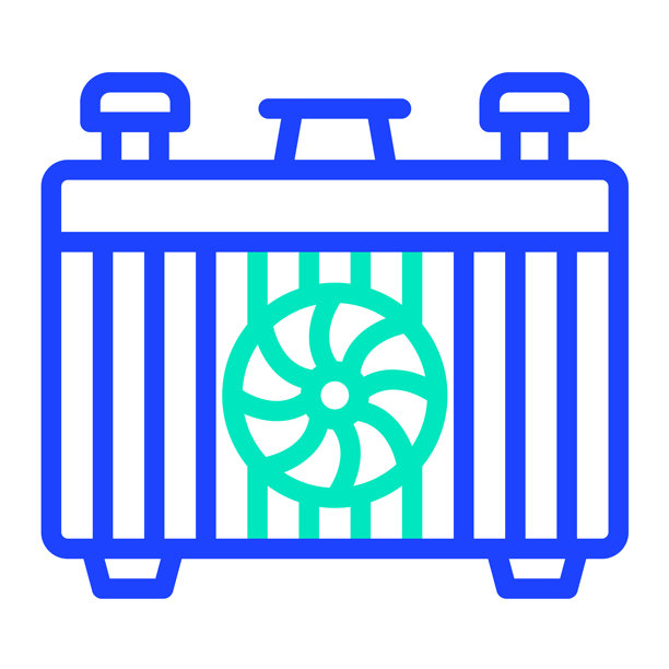汽车散热器矢量图标设计插画图片下载