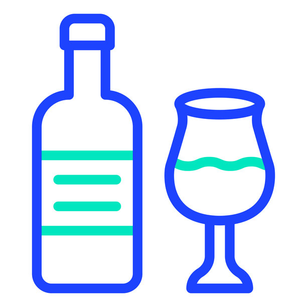 酒瓶矢量图标设计插画图片下载