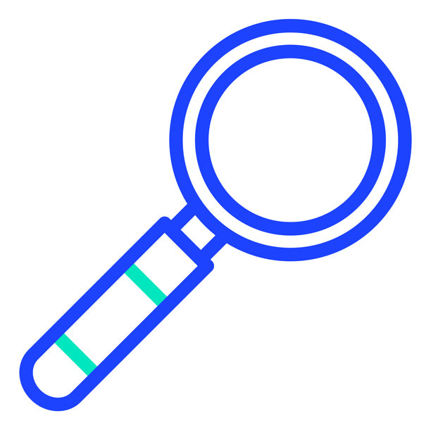 放大镜矢量图标设计插画图片下载