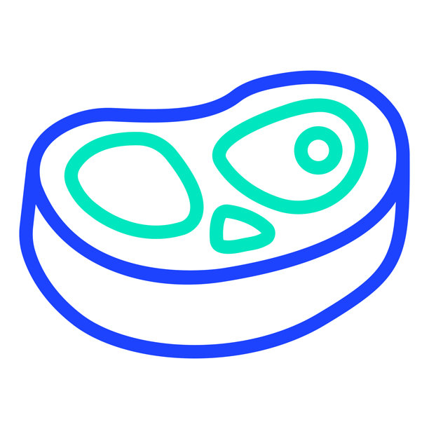 牛排矢量图标设计插画图片下载