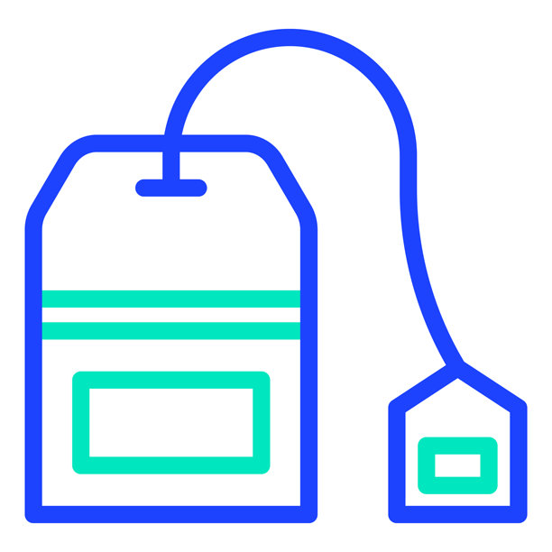 茶包矢量图标设计插画图片下载