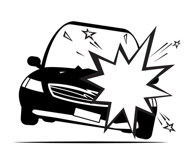 汽车碰撞剪影图片下载