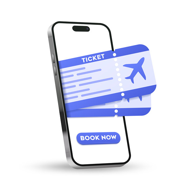 3D手机配机票，用于航班、旅游和旅行规划。包含机票图标、旅行优惠券、航空登机牌。在线旅行预订与服务。矢量插画。图片下载