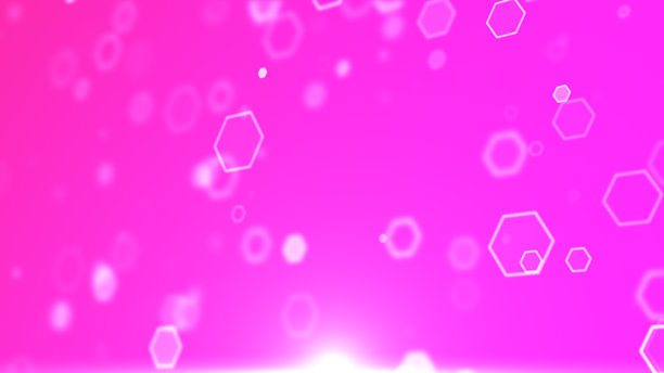 明亮的蓝色抽象几何科技动感波浪六边形背景 4K 素材图片下载