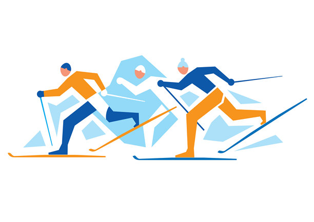 越野滑雪运动员，比赛图片下载