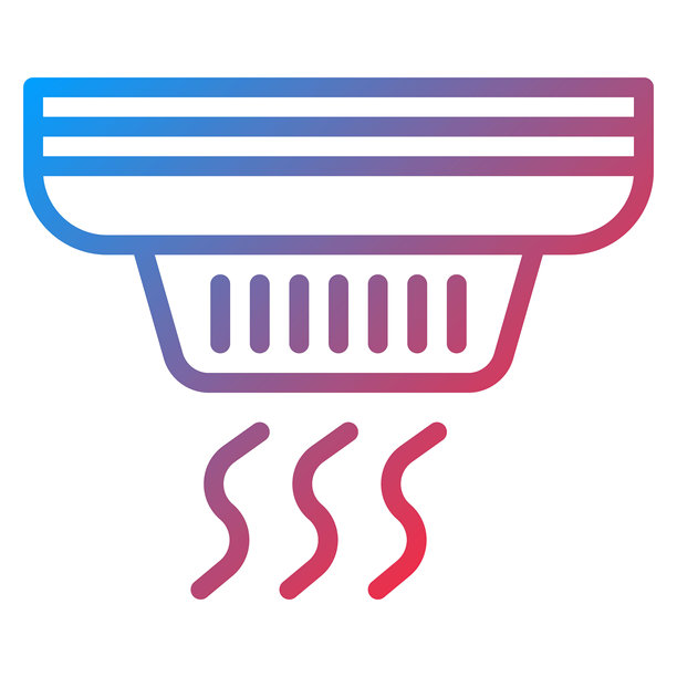 烟雾报警器矢量图标图片下载