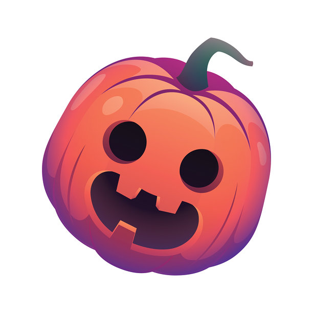 卡通风格的幽灵万圣节南瓜灯矢量插画，用于节日装饰和图形设计图片下载