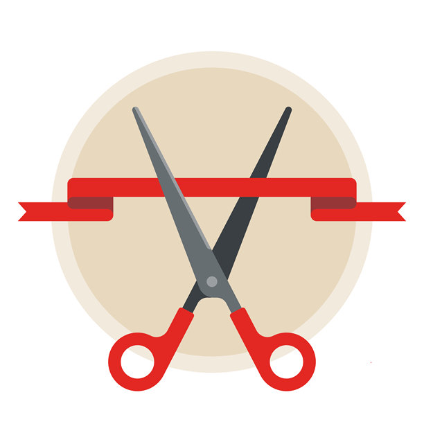 剪刀剪彩带图片下载