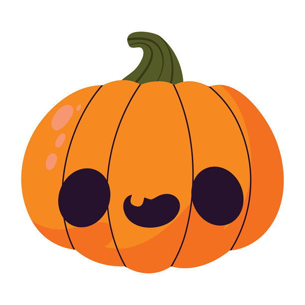 卡通风格的诡异万圣节杰克灯南瓜矢量插画，用于节日装饰和图形设计图片下载