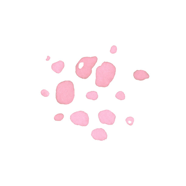 粉色油漆飞溅。浆果汁液滴。散落的闪光滴。背景污渍。背景图。少女风格设计元素。水彩插画。孤立对象的集合。用于设计的剪贴画图片下载