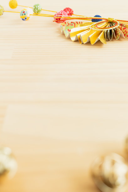 日式新年装饰背景素材。日式风格背景，带复制空间。图片下载