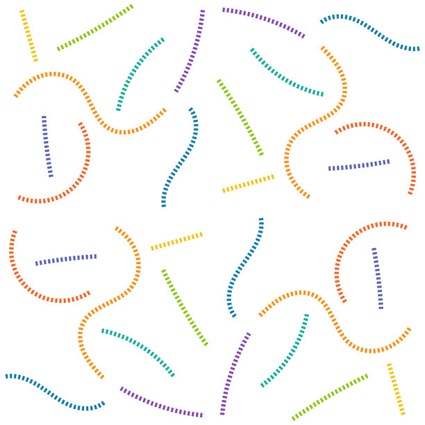 无缝多色曲线，白色背景，复古风格，适用于织物、卡片、海报、封面、横幅或品牌标识。矢量插画图片下载