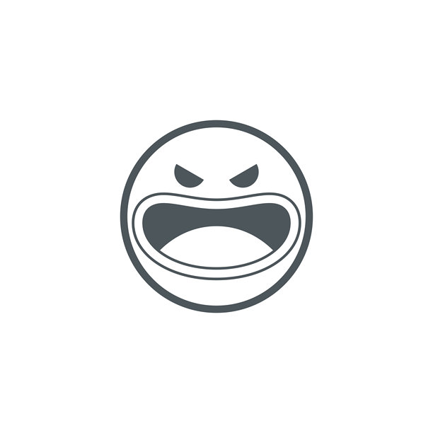 可爱的表情，愤怒的脸图标图片下载