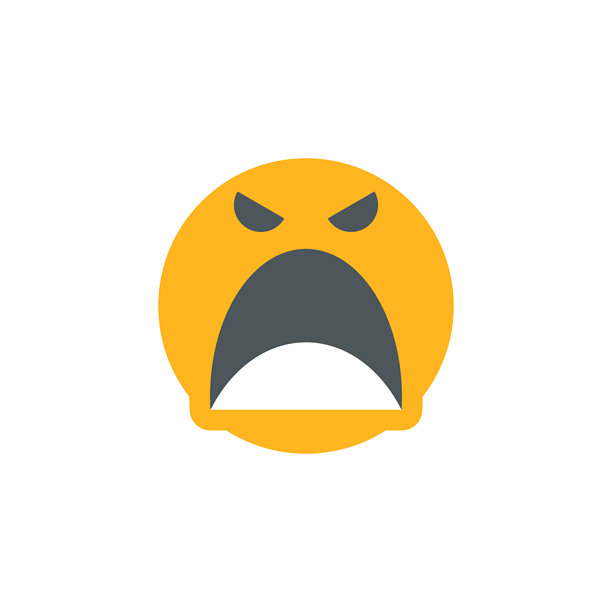 可爱的表情，愤怒的脸图标图片下载