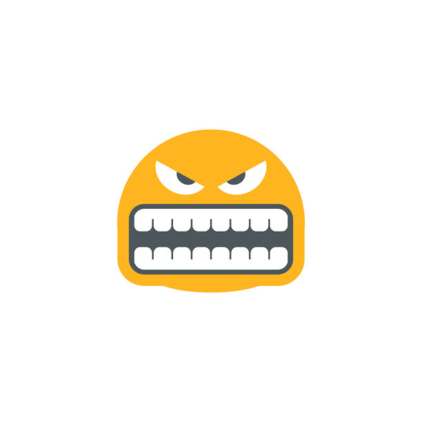 可爱的表情，愤怒的脸图标图片下载