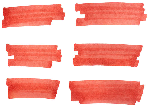 手绘橙色马克笔笔触集，抽象墨水高光横幅合集，用于下划线、文本背景图片下载