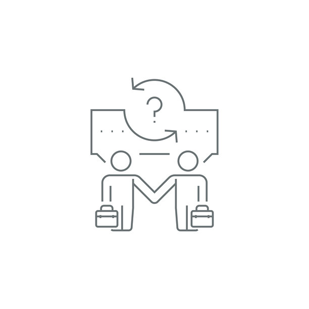 分享图标，两位商人交谈图标图片下载