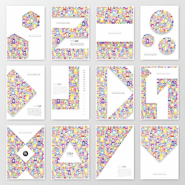 宣传册模板布局，封面设计，商业年度报告，传单，杂志图片下载