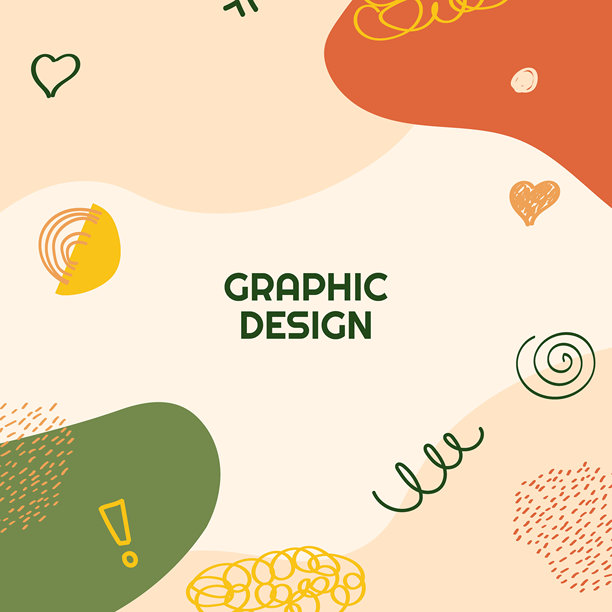 矢量插画。方形横幅模板。手绘涂鸦形状和线条。用于方形网页横幅、社交媒体模板、博客文章的设计元素。时尚的儿童抽象多彩背景图片下载